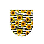 Sunflower Striped Pattern Print Toilet Lid Cover