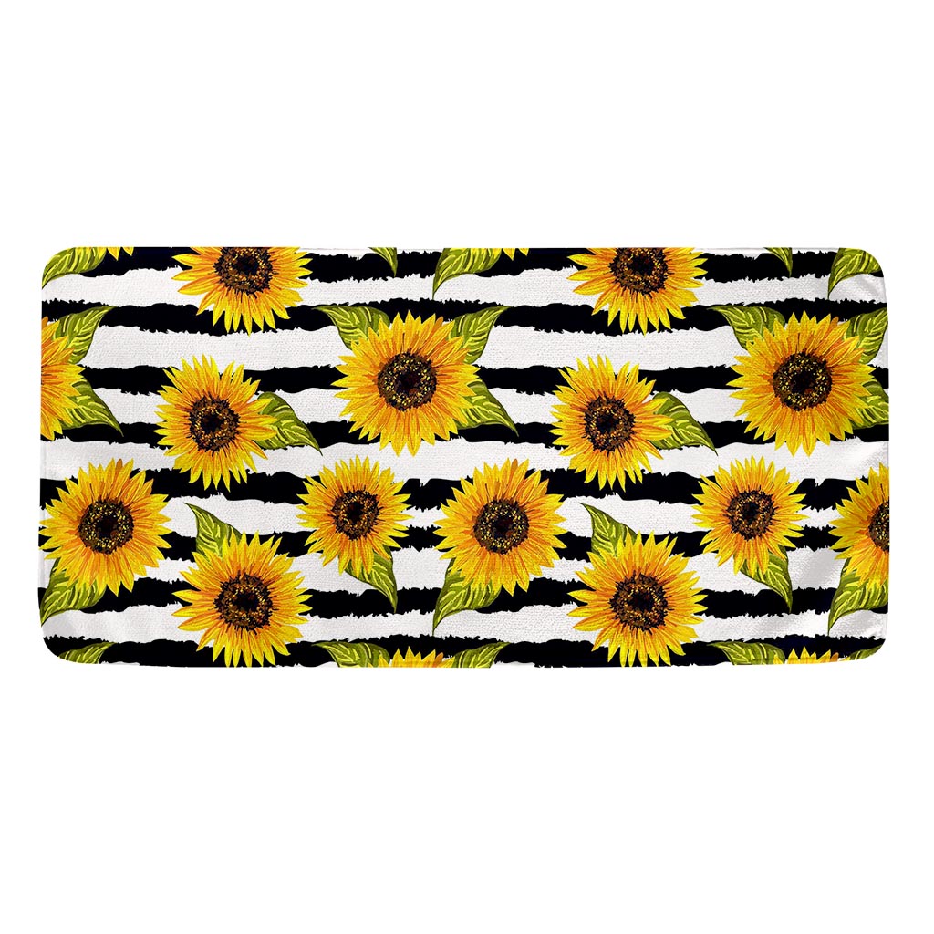 Sunflower Striped Pattern Print Towel