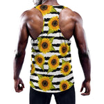 Sunflower Striped Pattern Print Training Tank Top