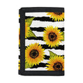 Sunflower Striped Pattern Print Trifold Wallet