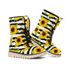 Sunflower Striped Pattern Print Winter Boots