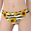 Sunflower Striped Pattern Print Women's Panties