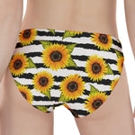 Sunflower Striped Pattern Print Women's Panties