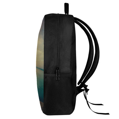 Sunrise Beach Print 17 Inch Backpack