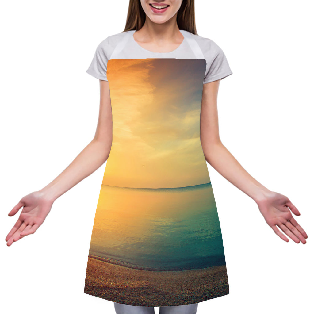 Sunrise Beach Print Adjustable Apron