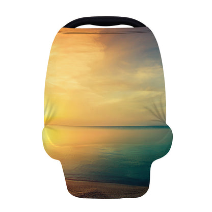 Sunrise Beach Print Baby Seat Cover
