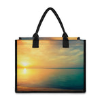 Sunrise Beach Print Canvas Tote Bag