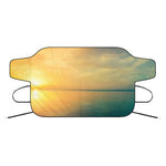 Sunrise Beach Print Car Windshield Snow Cover