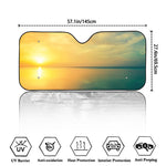 Sunrise Beach Print Car Windshield Sun Shade