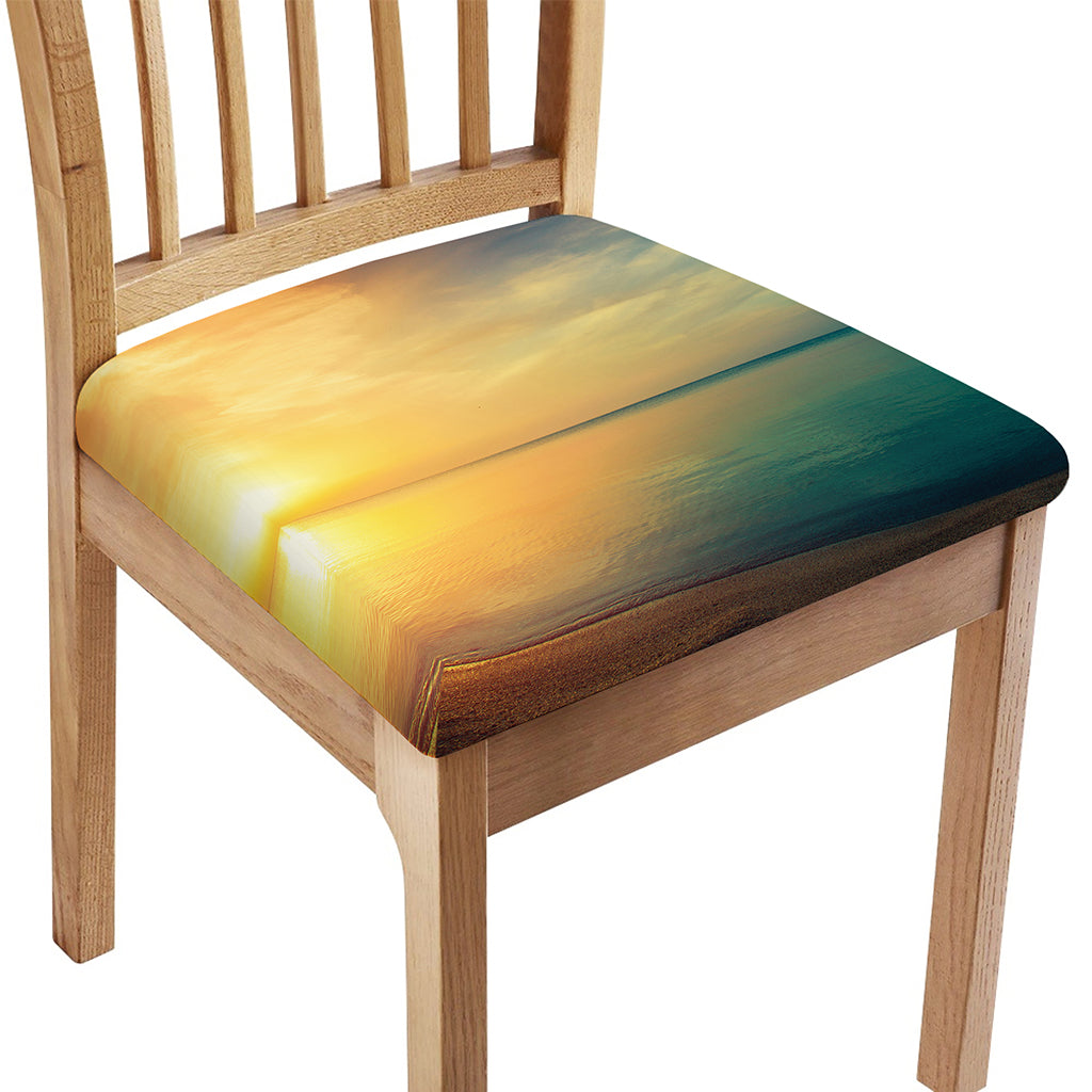 Sunrise Beach Print Chair Cushion Cover