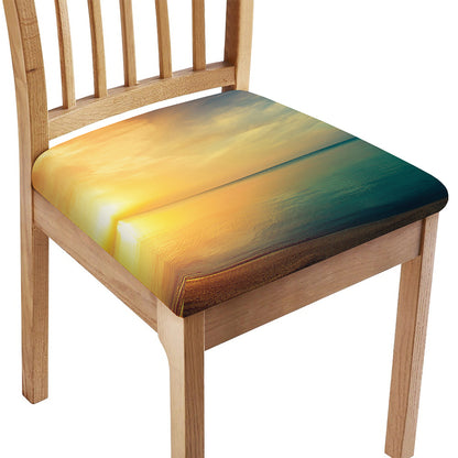 Sunrise Beach Print Chair Cushion Cover