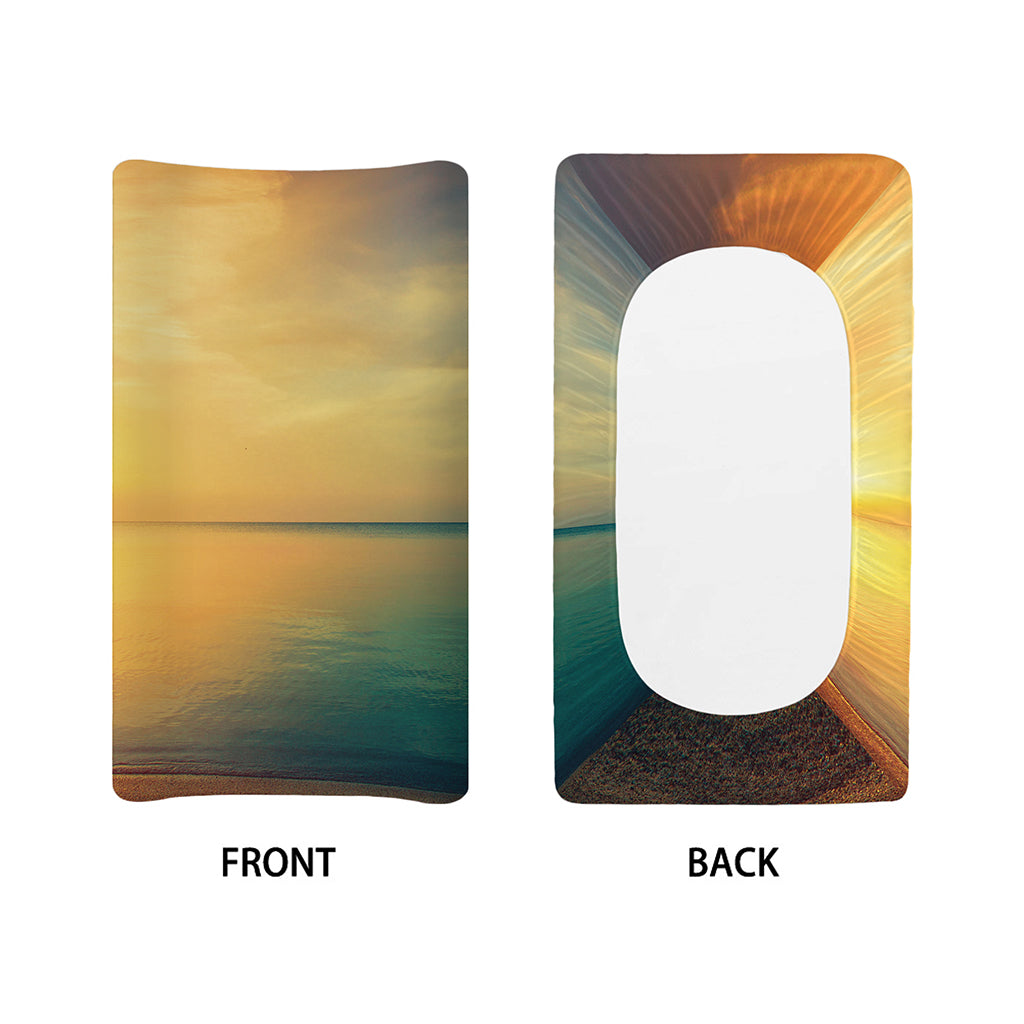 Sunrise Beach Print Changing Pad Cover