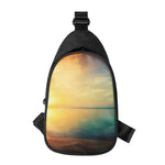 Sunrise Beach Print Chest Bag
