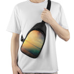 Sunrise Beach Print Chest Bag