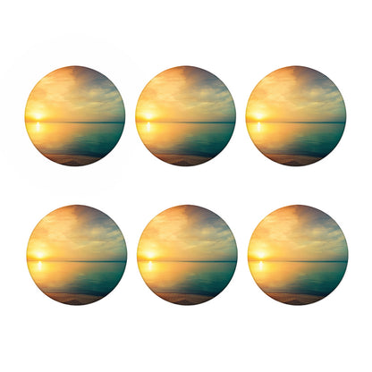 Sunrise Beach Print Coaster Set