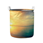 Sunrise Beach Print Collapsible Laundry Basket