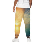 Sunrise Beach Print Cotton Pants