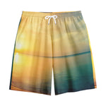 Sunrise Beach Print Cotton Shorts