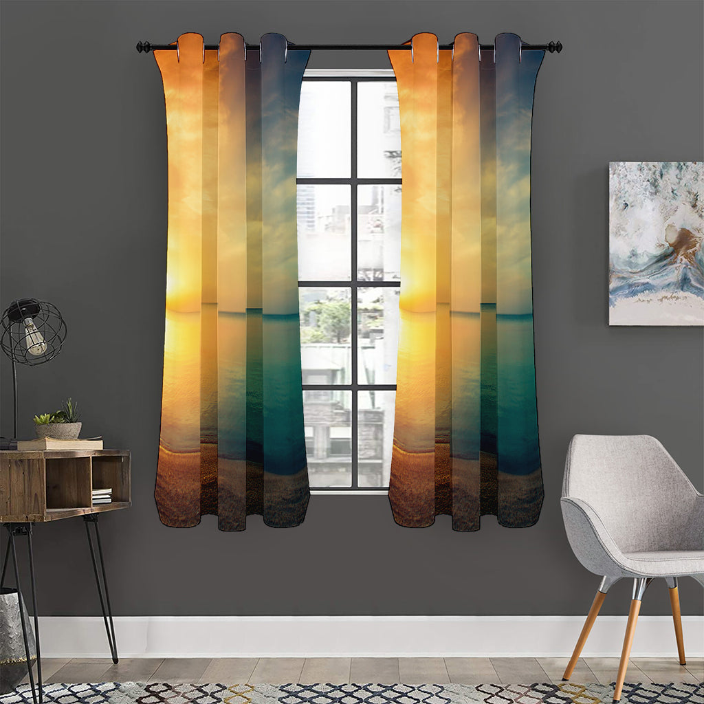 Sunrise Beach Print Curtain