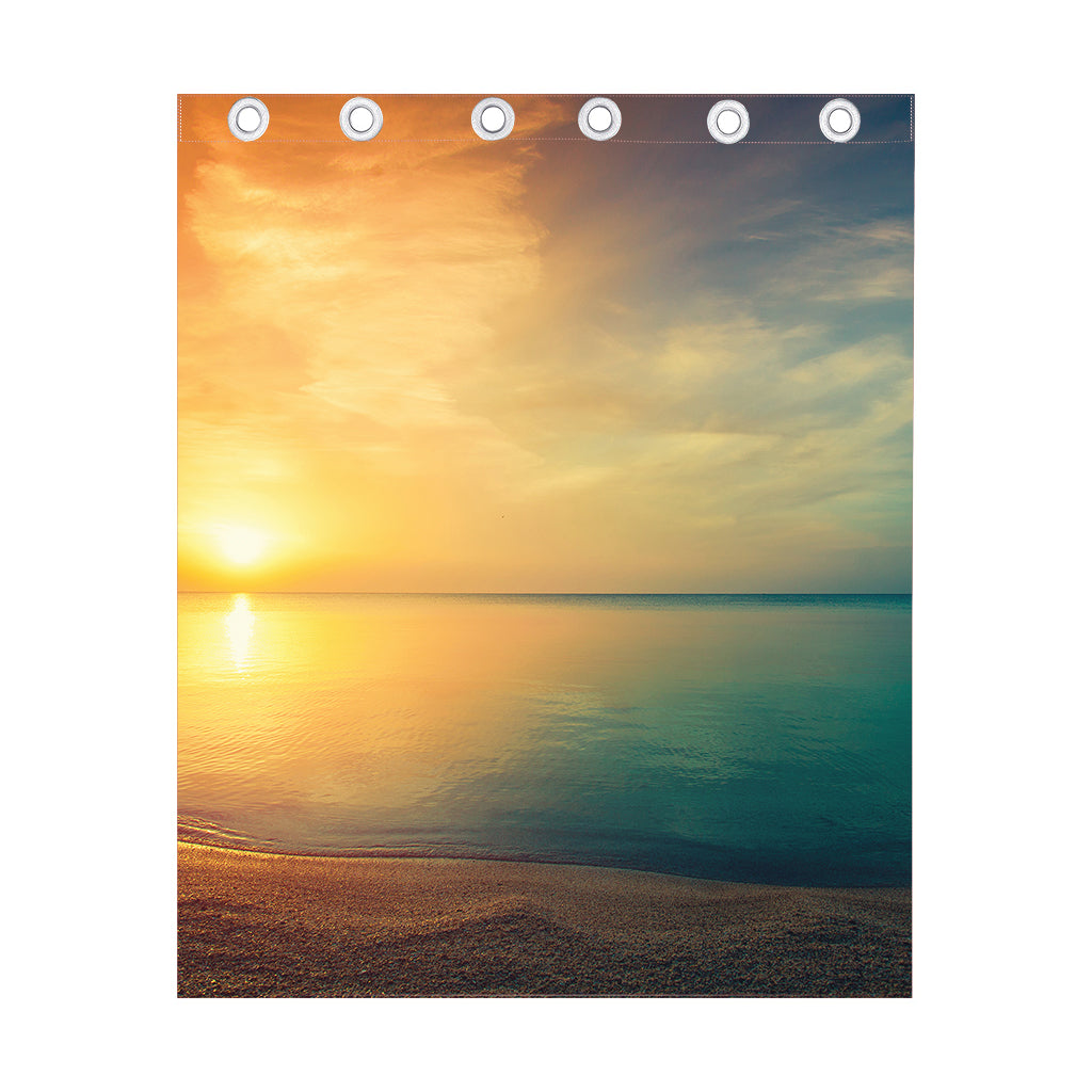 Sunrise Beach Print Curtain