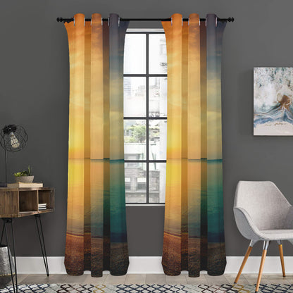 Sunrise Beach Print Curtain