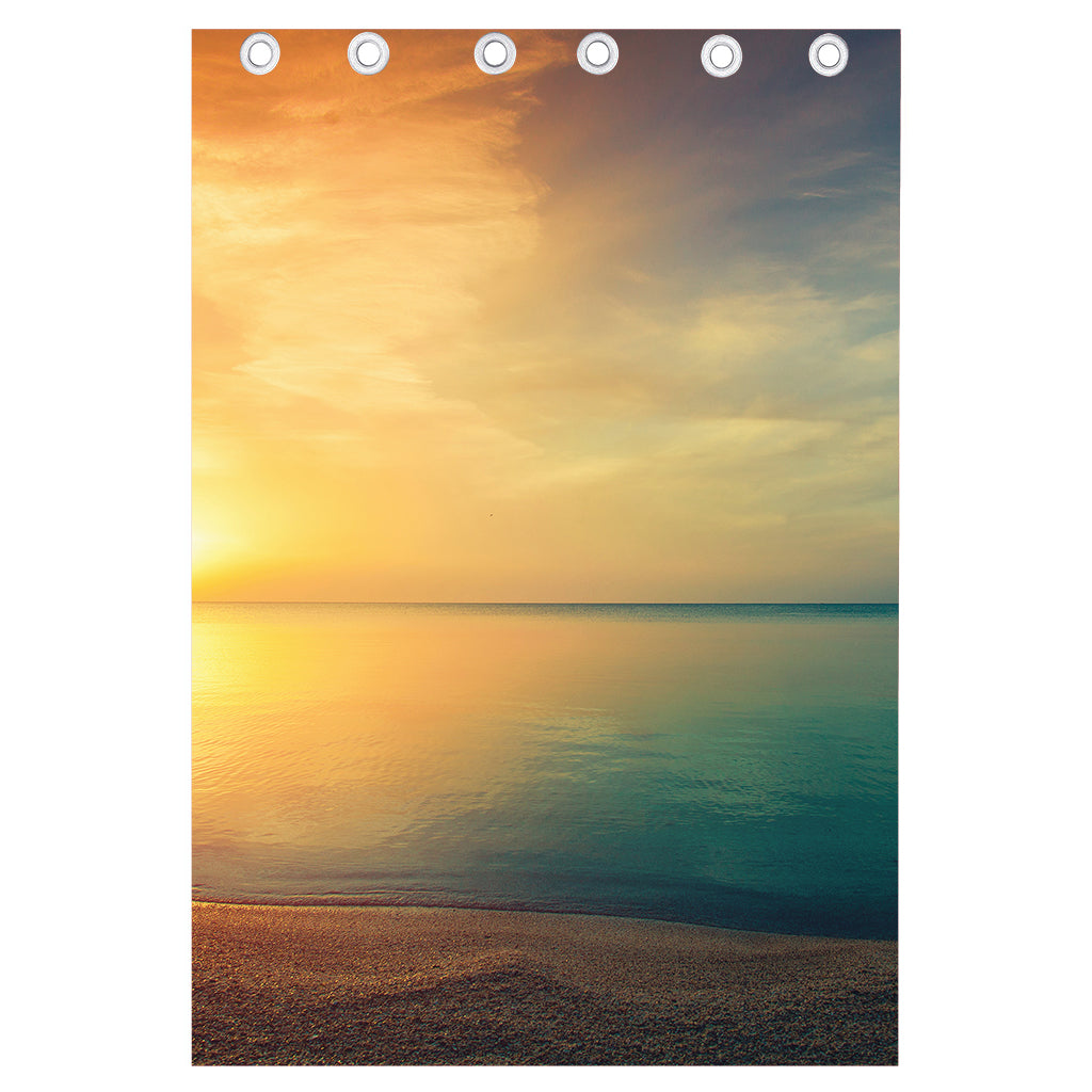 Sunrise Beach Print Curtain