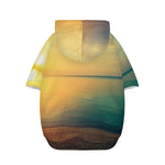 Sunrise Beach Print Dog Zip Up Hoodie