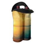 Sunrise Beach Print Double Neoprene Wine Tote