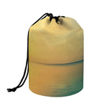 Sunrise Beach Print Drawstring Makeup Bag