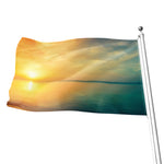 Sunrise Beach Print Flag
