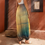 Sunrise Beach Print Harem Pants