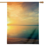 Sunrise Beach Print House Flag