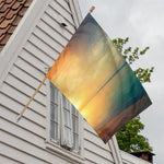 Sunrise Beach Print House Flag