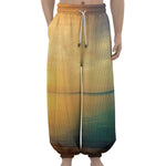 Sunrise Beach Print Lantern Pants
