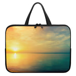 Sunrise Beach Print Laptop Sleeve With Handle