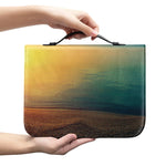 Sunrise Beach Print Leather Bible Cover