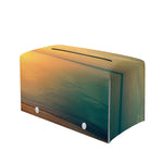 Sunrise Beach Print Leather Tissue Box Cover