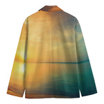Sunrise Beach Print Men's Blazer