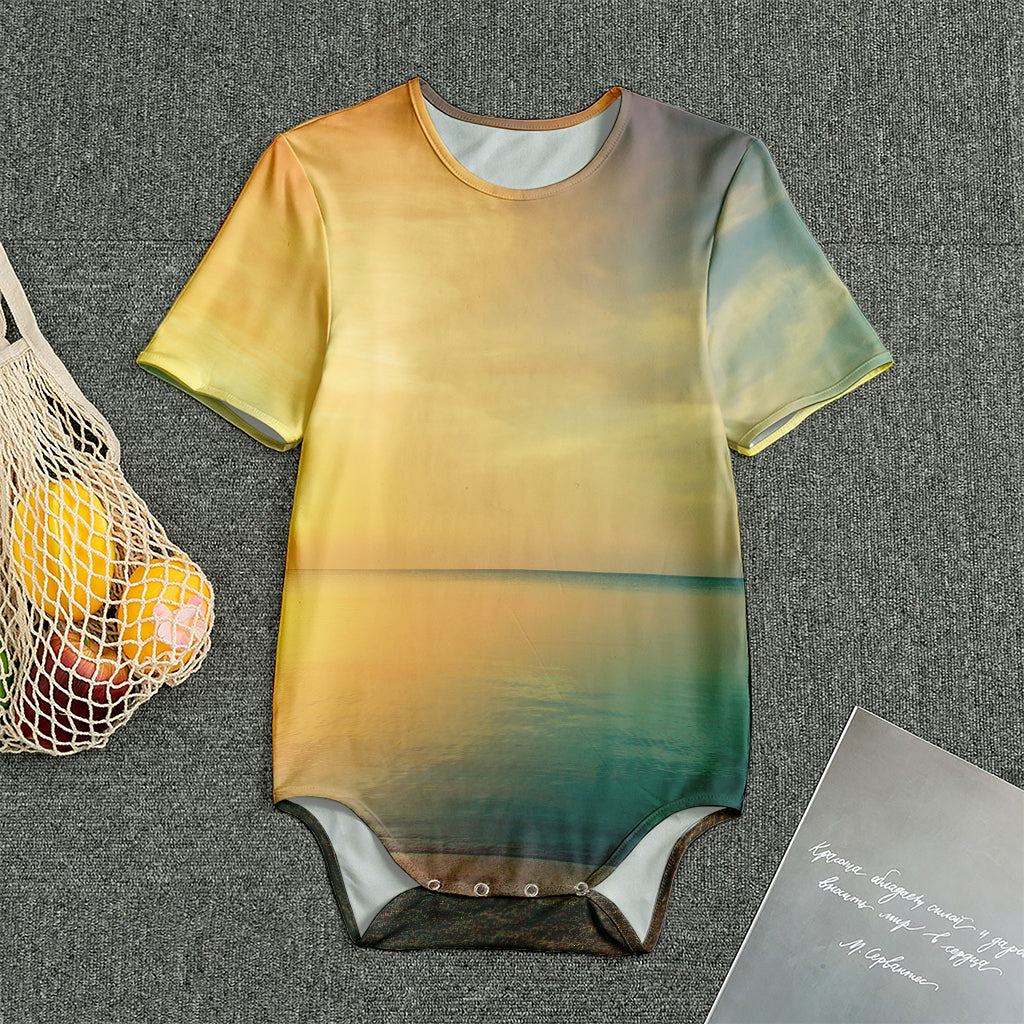 Sunrise Beach Print Men's Bodysuit