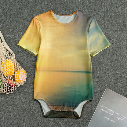 Sunrise Beach Print Men's Bodysuit