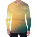 Sunrise Beach Print Men's Long Sleeve T-Shirt