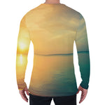 Sunrise Beach Print Men's Long Sleeve T-Shirt
