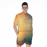 Sunrise Beach Print Men's Rompers