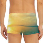 Sunrise Beach Print Men's Short Boxer Briefs