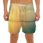 Sunrise Beach Print Men's Split Running Shorts
