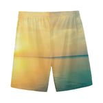Sunrise Beach Print Men's Sports Shorts