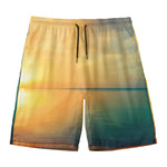 Sunrise Beach Print Men's Swim Trunks