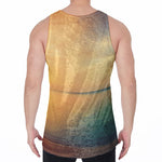 Sunrise Beach Print Men's Velvet Tank Top
