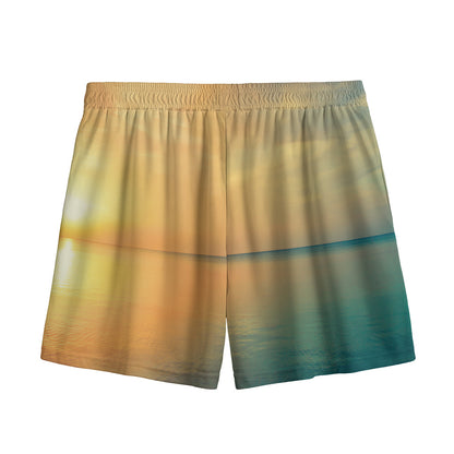 Sunrise Beach Print Mesh Shorts