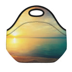Sunrise Beach Print Neoprene Lunch Bag